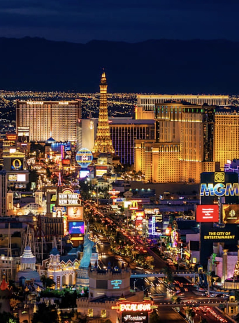 Las Vegas Strip skyline at night