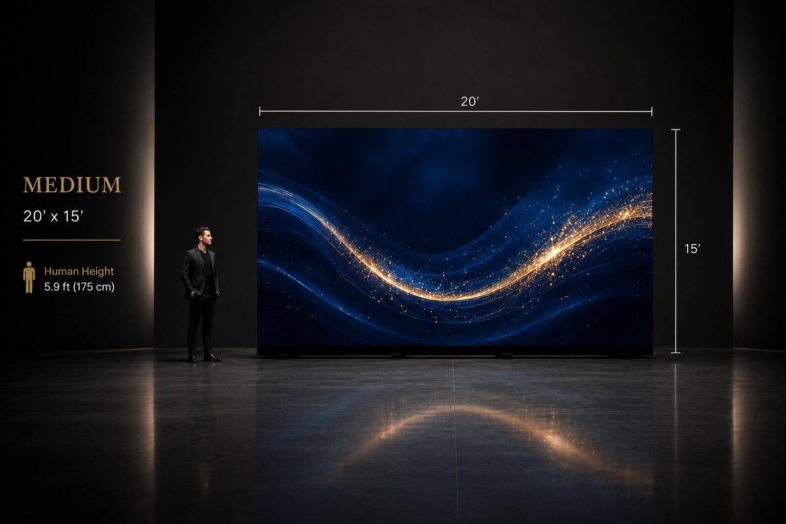 MEDIUM LED wall 20' x 15'