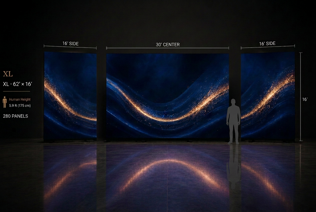 XL LED wall 62' x 16'